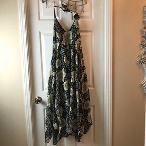 Halter maxi handkerchief dress